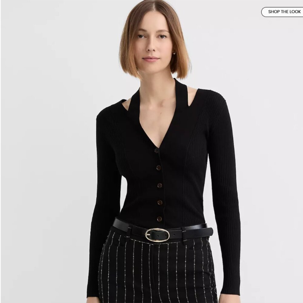 Halter Cutout Cardigan